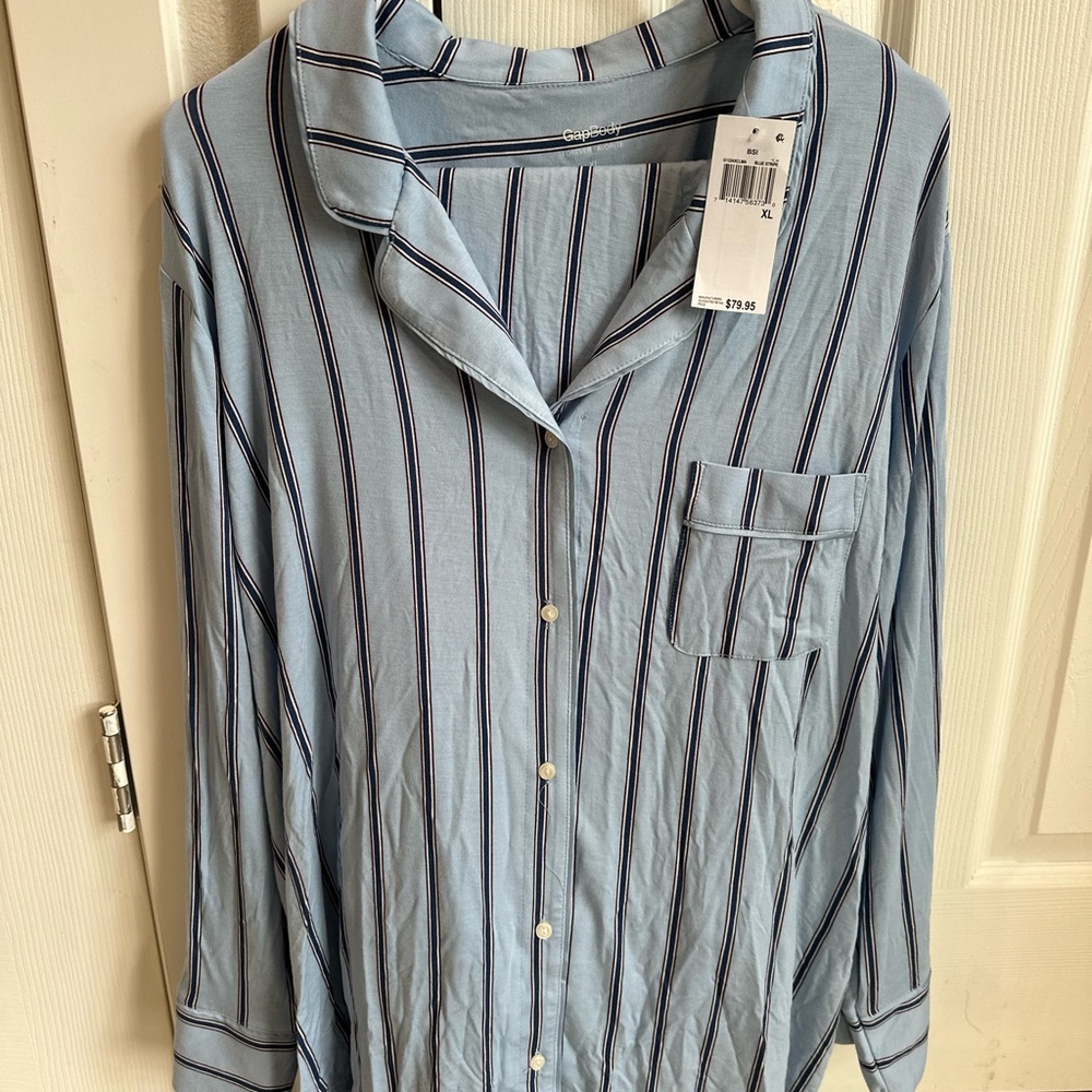 GapBody Blue Striped Pajama Set
